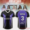 KATSEYE THE WILDWORD TOUR Football Jersey - Special Edition, Sophia number 3 purple and black soccer jersey front back
