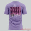 KATSEYE x Kuromi Special Edition Collab 2026 Tee back view with group member portrait panel and Kuromi head logo