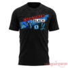 Kansas City Current Black Joy t-shirt front and back view with campaign photoshoot background