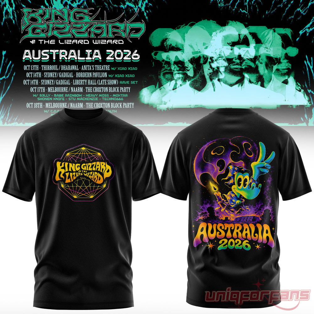 King Gizzard & The Lizard Wizard Collection Tee Australia Tour 2026 King Gizzard & The Lizard Wizard Collection Tee Australia Tour 2026