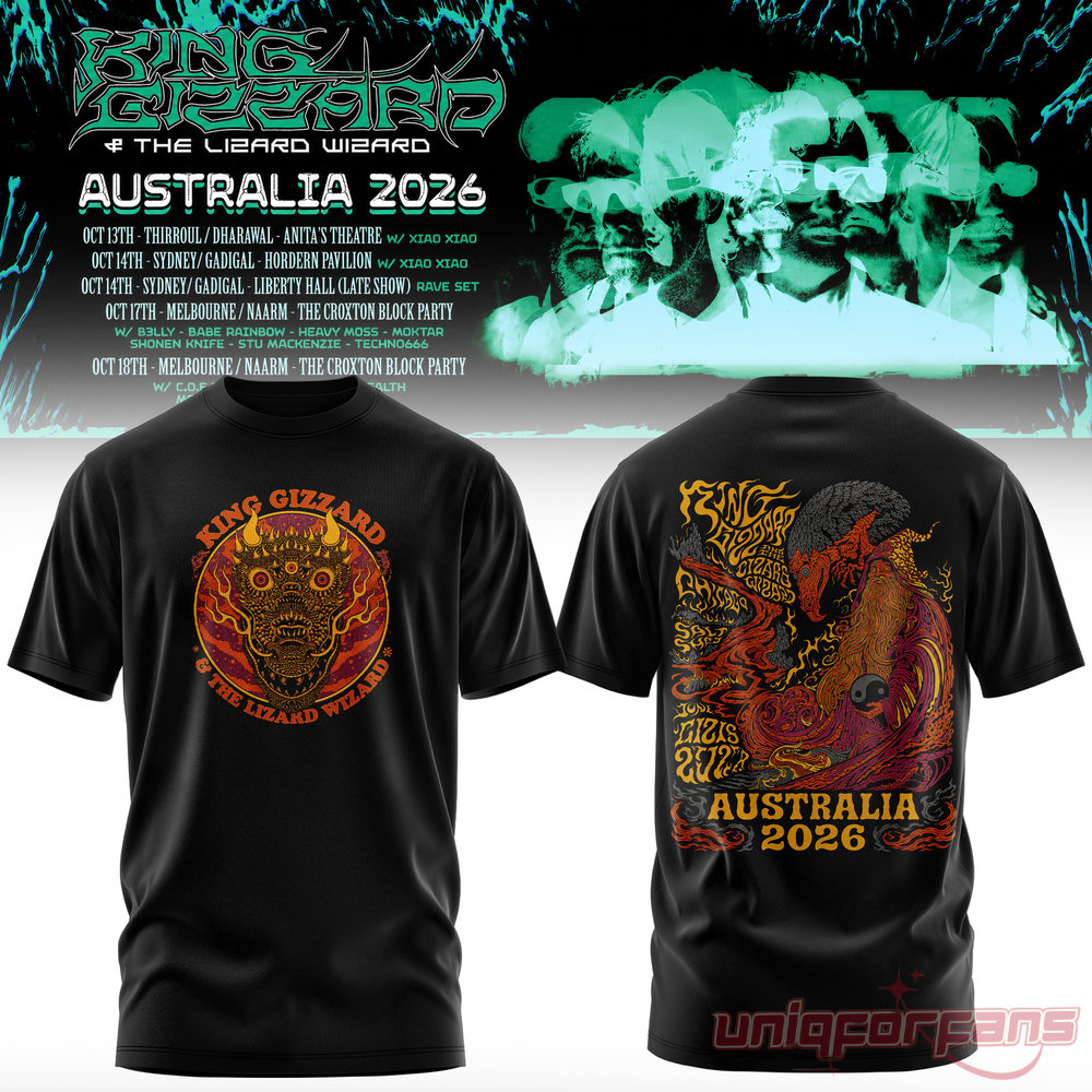 King Gizzard & The Lizard Wizard Collection Tee Australia Tour 2026 King Gizzard & The Lizard Wizard Collection Tee Australia Tour 2026