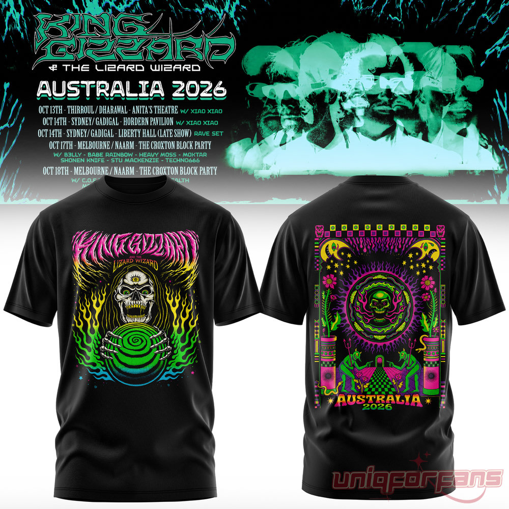 King Gizzard & The Lizard Wizard Collection Tee Australia Tour 2026 King Gizzard & The Lizard Wizard Collection Tee Australia Tour 2026