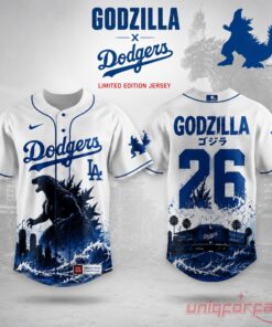 LA Dodgers x Godzilla Minus Zero Night Limited Edition Baseball Jersey