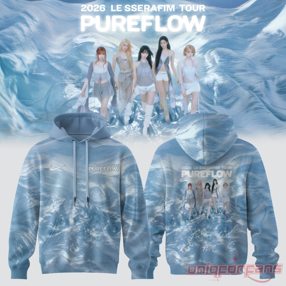 LE SSERAFIM “PUREFLOW” Tour 2026 Edition Signature Hoodie LE SSERAFIM “PUREFLOW” Tour 2026 Edition Signature Hoodie