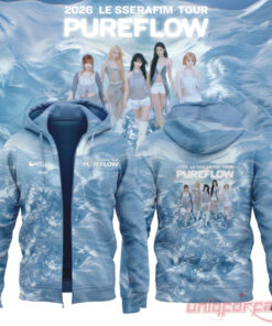 LE SSERAFIM “PUREFLOW” Tour 2026 Edition Signature Hoodie Zip LE SSERAFIM “PUREFLOW” Tour 2026 Edition Signature Hoodie Zip