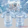 LE SSERAFIM Pureflow Tour baseball jersey mockups, featuring Yunjin's name, number 88, and signature on the back