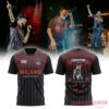 Linkin Park Madrid Concert 3D T-Shirt showing front Milano design and back From Zero tour skeleton graphic