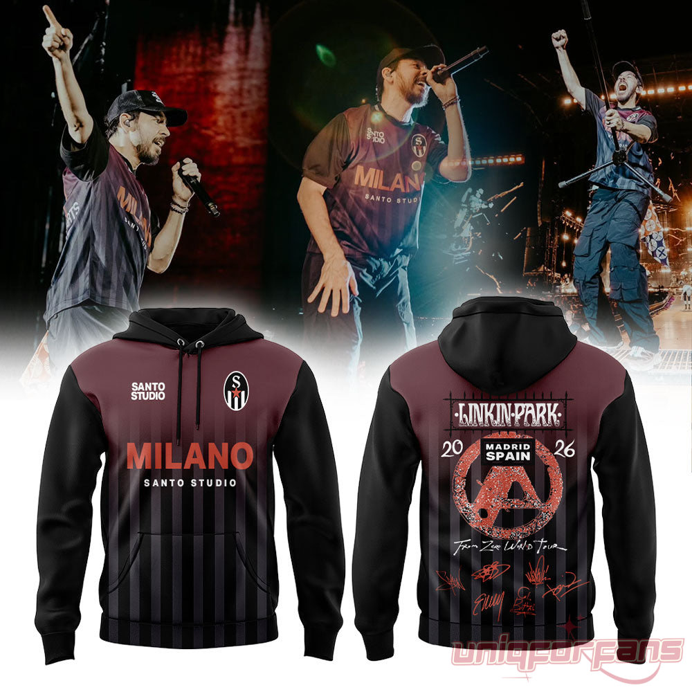 Linkin Park World Tour Concert In Madrid Edition Hoodie Linkin Park World Tour Concert In Madrid Edition Hoodie