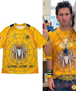 Lionel Messi Club Spider Man Cielos 3 Yellow Jersey Lionel Messi Club Spider Man Cielos 3 Yellow Jersey