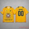 Lionel Messi Club Spider Man Cielos 3 Yellow Jersey showing spiderweb front art and customizable back nameplate