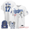 Los Angeles Dodgers Disney Bunny Edition Vapor Jersey - Stitched, white Ohtani 17 jersey with Bugs Bunny graphic