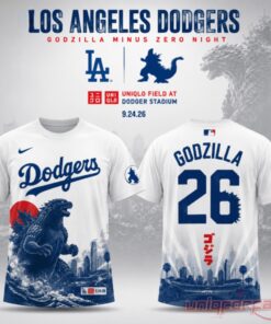 Los Angeles Dodgers Godzilla Minus Zero Theme Night 2026 At Dodger Stadium T-Shirt