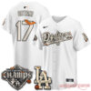 Los Angeles Dodgers Halloween 2026 Vapor Stitched Jersey, white Ohtani 17 baseball jersey with ghost and bat graphics
