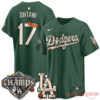 Los Angeles Dodgers Halloween 2026 Vapor Stitched Jersey, green Ohtani 17 baseball jersey with ghost and bat graphics