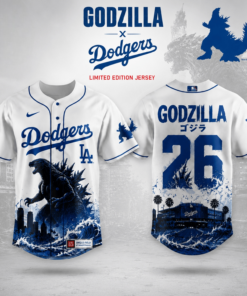 LA Dodgers x Godzilla Minus Zero Night Limited Edition Baseball Jersey