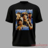 Louis Tomlinson Lesbians Love Louis Tee 2026 – black oversized tee with vintage-style blue photo collage and bold fan graphic
