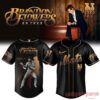 MLB Team x Brandon Flowers On Tour 2026 Limited Signature Edition Jersey, black New York Mets baseball shirt with fringe jacket back