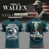 Morgan Wallen Philadelphia Eagles tour shirt midnight green back featuring Eagles mascot playing guitar