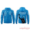 Mercedes-AMG PETRONAS F1 Team George Russell Signature Edition Hoodie showing the front and back graphic designs