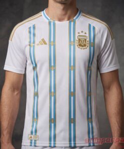 Messi Gold Stripe Argentina Jersey 39th Birthday