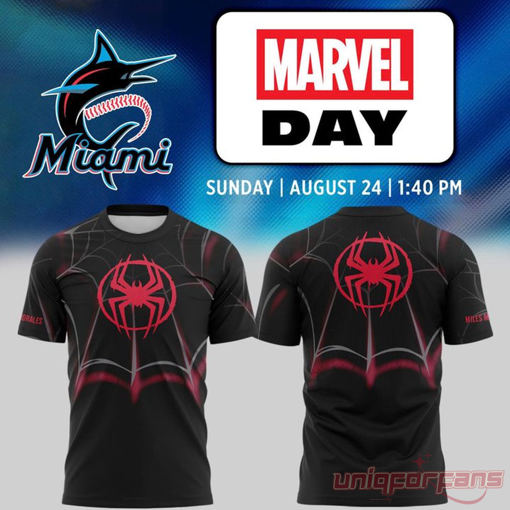 Miami Marlins Marvel Spider-Man Miles Morales Special T-Shirt Miami Marlins Marvel Spider-Man Miles Morales Special T-Shirt
