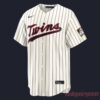Minnesota Twins Field of Dreams 2026 baseball jersey custom edition front with red Twins script and pinstripes
