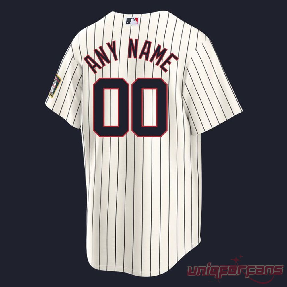 Minnesota Twins Field of Dreams 2026 baseball jersey custom edition back showing personalized name and 00 number