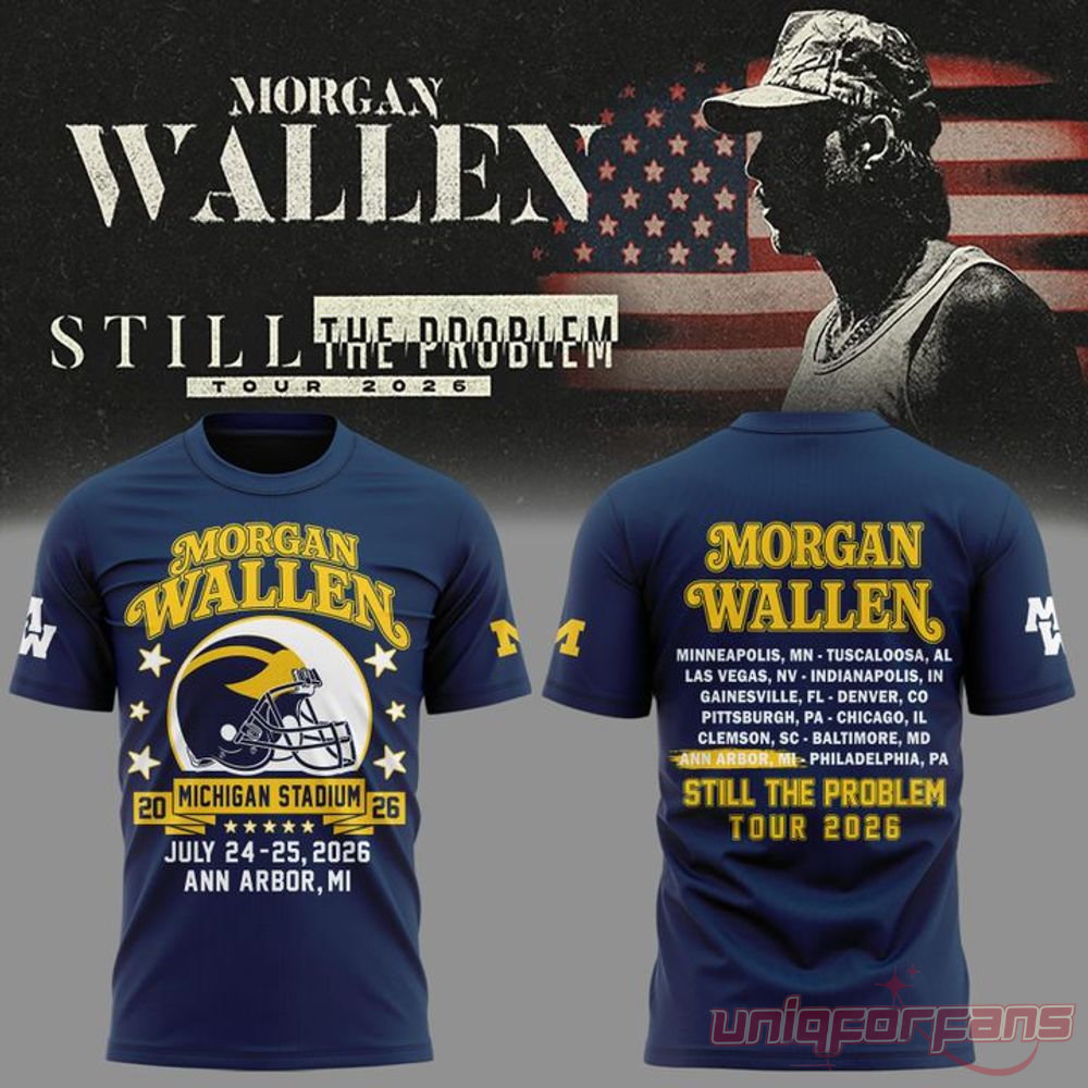 Morgan Wallen Big House x Michigan Wolverines Tour 2026 Blue Edition Shirt Morgan Wallen Big House x Michigan Wolverines Tour 2026 Blue Edition Shirt