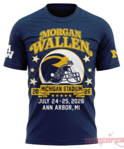 Morgan Wallen Big House x Michigan Wolverines Tour 2026 Blue Edition Shirt