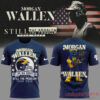 Morgan Wallen x Michigan Wolverines Still The Problem Tour 2026 Blue T-Shirt, navy tee featuring The Big House front text