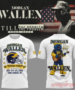 Morgan Wallen x Michigan Wolverines Still The Problem Tour 2026 White T-Shirt