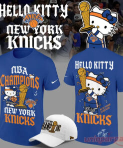 NY Knicks 2026 NBA Finals Champs Hello Kitty Blue T-Shirt
