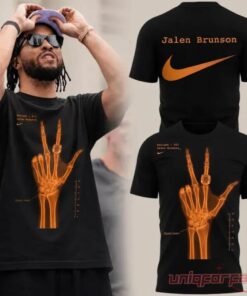 NYK Jalen Brunson Graphic X-Ray Special Edition Black T-Shirt