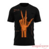 NYK Jalen Brunson Print X-Ray Exclusive Black Edition Tee featuring an orange skeleton hand graphic with a ring