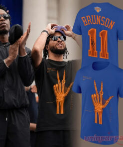 NYK Jalen Brunson Signatures Print X-Ray Blue Edition T-Shirt