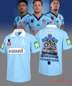New South Wales Blues 2026 State Of Origin Champions Rugby Polo Shirt