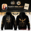 New York Mets Fourth Wing Night 2026 Edition Hoodie in black, featuring a gold dragon and Fly or Die text back print