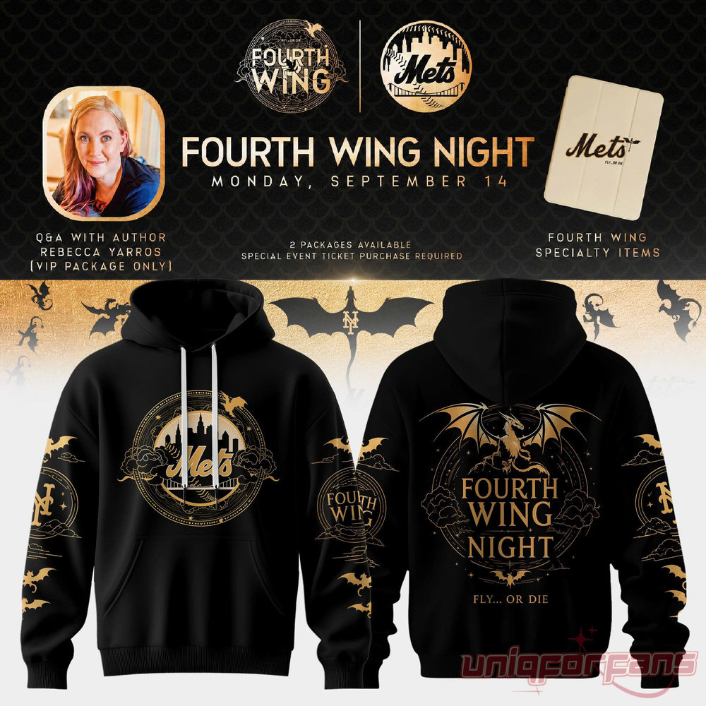 New York Mets Fourth Wing Night 2026 Black Edition Hoodie New York Mets Fourth Wing Night 2026 Black Edition Hoodie