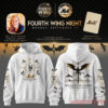 New York Mets Fourth Wing Night 2026 Edition Hoodie, white pullover showing a black dragon over a sword back graphic