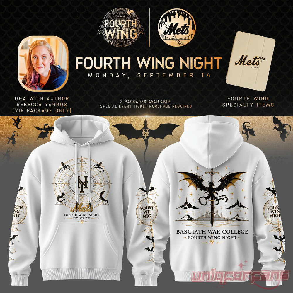 New York Mets Fourth Wing Night 2026 White Edition Hoodie New York Mets Fourth Wing Night 2026 White Edition Hoodie