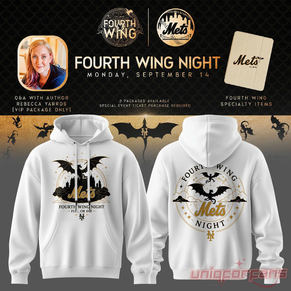 New York Mets Fourth Wing Night 2026 White Edition Hoodie New York Mets Fourth Wing Night 2026 White Edition Hoodie