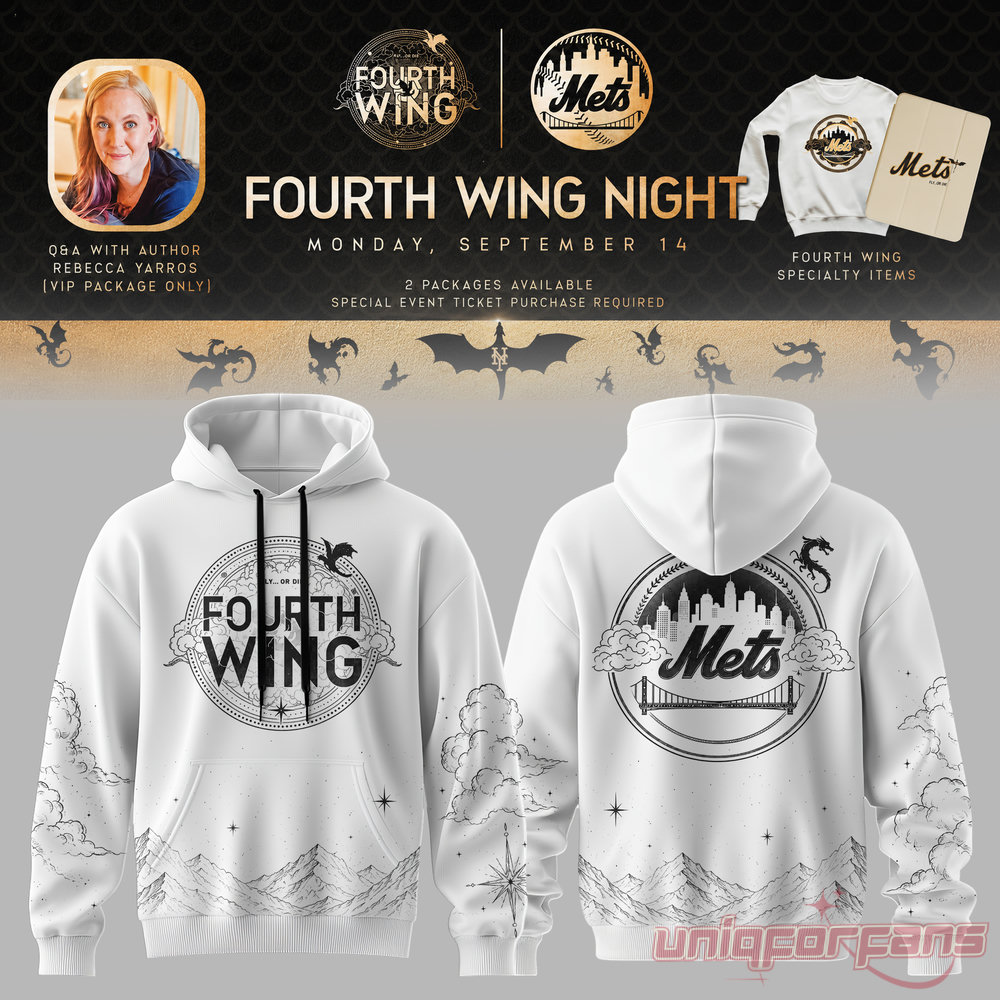 New York Mets Fourth Wing Night 2026 White Edition Hoodie New York Mets Fourth Wing Night 2026 White Edition Hoodie