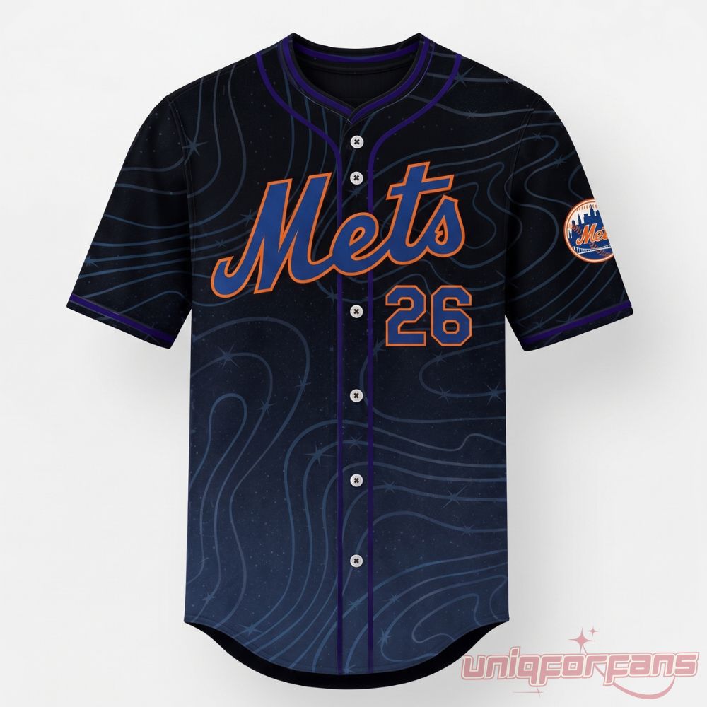 New York Mets KPop Demon Hunters Night 2026 Limited Giveaway Jersey, front side showing Mets logo and number 26
