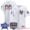 New York Yankees All-Star Game 2026 Jersey in solid white with USA 250 and star-spangled 00 print