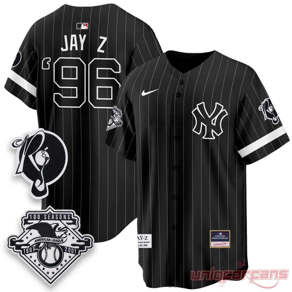 New York Yankees x Jay Z 2026 Edition Striped Baseball Jersey