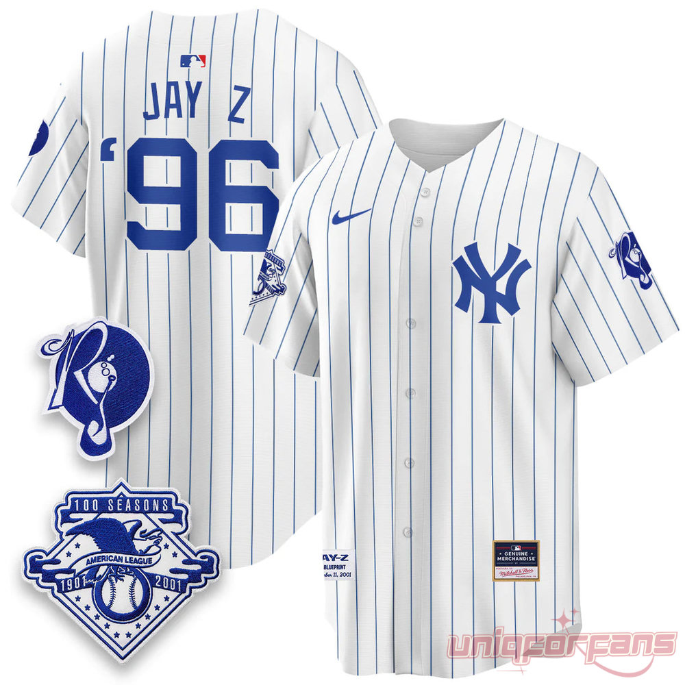 New York Yankees x Jay Z 2026 Edition Striped Baseball Jersey