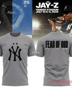 New York Yankees x Jay-z Fear Of God 2026 T-Shirt Limited Edition