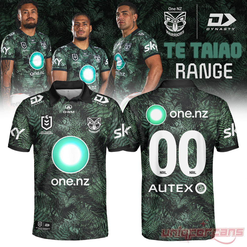 New Zealand Warriors 2026 Te Taiao Range Custom Edition Polo New Zealand Warriors 2026 Te Taiao Range Custom Edition Polo