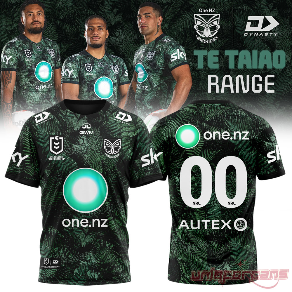 New Zealand Warriors 2026 Te Taiao Range Custom Edition Shirt New Zealand Warriors 2026 Te Taiao Range Custom Edition Shirt