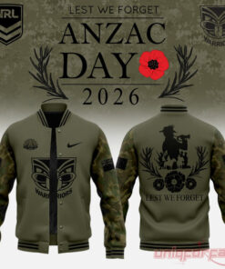 New Zealand Warriors Anzac Day 2026 Bomber Jacket